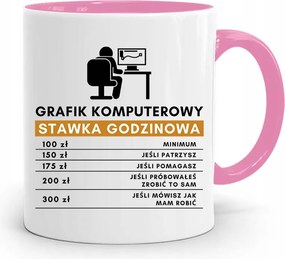 Rózsaszín Bögre Ajándék Grafika Óradíj Nyomtatott Fényképpel