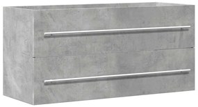 Betonszürke szerelt fa mosdószekrény 100 x 38,5 x 48 cm