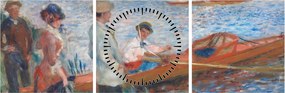 Kép - Auguste Renoir, Oarsmen at Chatou, reprodukciók (órával) (90x30 cm)