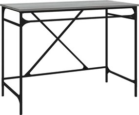 vidaXL szürke sonoma színű szerelt fa íróasztal 100x50x75 cm