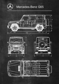 Poszter Mercedes G65 Patent Séma