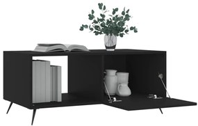 fekete szerelt fa dohányzóasztal 90 x 50 x 40 cm