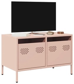 rózsaszín hidegen hengerelt acél TV-szekrény 68 x 39 x 43,5 cm