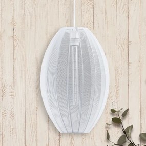 Csillár zsinóron KAREI 1xE27/20W/230V átm. 30 cm fehér