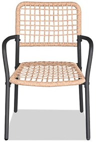 Autronic Balkónový set 1+2, kov, polyratan,přírodní, AZ-L1103 NAT