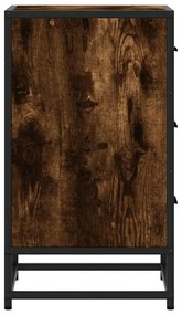 éjjeliszekrény füstölt tölgy 40x34,5x60 cm fából fémből készült