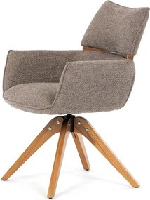 Elegáns étkező/Tárgyalófotel Barna szövet kárpittal. Visszafordító mechanizmus DCH-D1348 LAN2