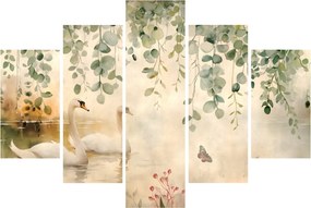 Kép - Tó, akvarell (150x105 cm)