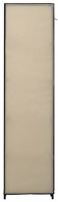 krémszínű összecsukható szövet ruhásszekrény 110 x 45 x 175 cm