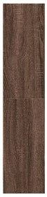 barna tölgy színű szerelt fa könyvszekrény 60 x 24 x 109 cm