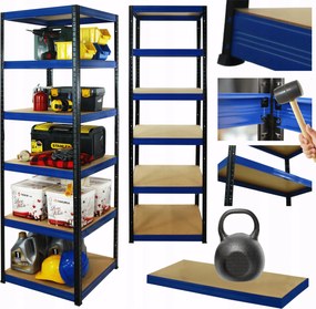 Műhelypolc fém állvány Helios 196x30x30cm 6Px175kg Erős Lengyel