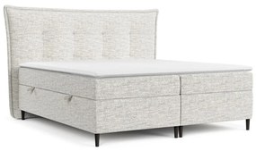 Világosszürke ágyneműtartós boxspring ágy 140x200 cm Sinai – Maison de Rêve