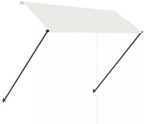 feltekerhető krémszínű napellenző LED-del 250 x 150 cm