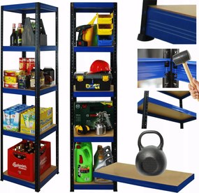 Helios fém tároló állvány 180x60x60cm 5Px175kg Tartós Pl