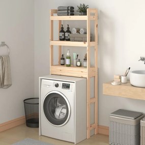 tömör fenyőfa fürdőszoba állvány 63x26x171 cm