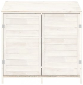 fehér tömör fenyőfa kerti fészer 102 x 52 x 112 cm