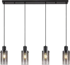 RÁBALUX 72039 FUMEA Többágú Függesztett Lámpa Fekete E27 IP20