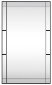 fekete téglalap alakú vas fali tükör 60 x 100 cm