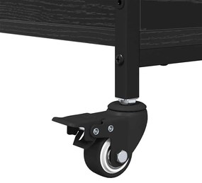 vidaXL Dohányzóasztal Fekete tölgy 91 x 55 x 32 cm Faanyag