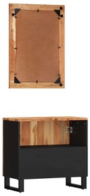 2 részes tömör akácfa fürdőszobai bútorszett