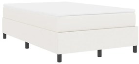 Boxspring Ágy krémszínű matraccal 120x200 cm kordbársony szövetből
