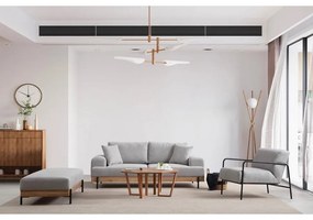 Puha Pad Eti Oak Pouffe - Szürke