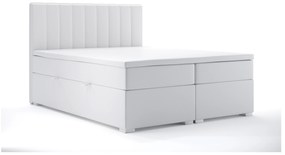 Franciaágy Boxspring 140 cm Ranaly (fehér öko-bőr) (tárolóhellyel). Akció -17%. 1044307