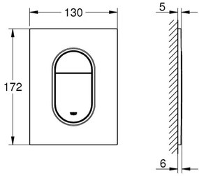 GROHE 37624GL0 - ARENA COSMOPOLITAN S nyomólap 130 × 172 mm arany