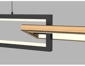 Wofi 7022-306- LED Dimmelhető csillár zsinóron MATERA LED/30W/230V fekete/barna