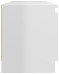 magasfényű fehér TV-szekrény LED lámpákkal 120 x 30 x 35,5 cm