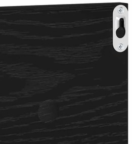 vidaXL Falpolcok 4 pcs Fekete tölgy 80 x 11,5 x 18 cm Faanyag