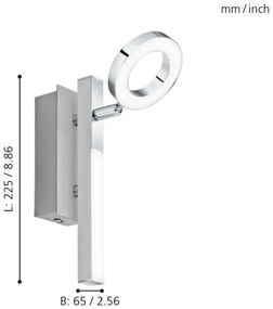 Eglo 96178 - CARDILLIO LED spotlámpa 3,2W + 2,2W/230V