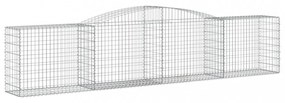 2 db íves horganyzott vas gabion kosár 400x50x80/100 cm