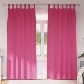 Függönyök 2 pcs Fényes rózsaszín 225 x 140 cm Poliészter