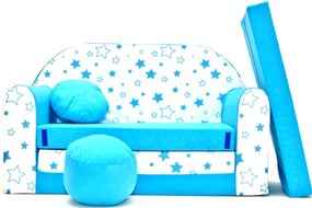 nellys ® átalakítható gyermek kanapé 85r - varázslatos csillagok - kék