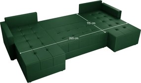 Univerzális ülőgarnitúra, zöld, DUAN U UNI