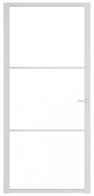 fehér ESG üveg és alumínium beltéri ajtó 93 x 201,5 cm
