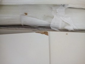 AKCIÓ TV állvány FROST 120x40 cm fehér, alpesi tölgy dekor, II. osztály