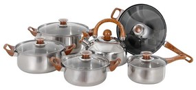 12 részes inox edénykészlet teáskannával G012