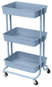 Compactor Grenaf kerekes fürdőszoba polc3 polc, 43 x 34,8 x 75 cm, kék színben