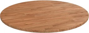vidaXL világosbarna kezelt tömör tölgyfa kerek asztallap Ø70x1,5 cm