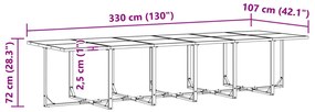 18 részes Kerti Étkező Garnitúra Párnákkal Acél és Poly Rattan