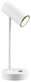 Fehér LED szabályozható asztali lámpa (magasság 28 cm) Lenny – Trio