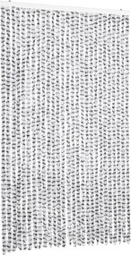 vidaXL világosszürke és sötétszürke zsenília rovarfüggöny 118x220 cm