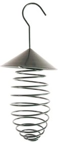 Rugalmas fém madáretető spirál, tetővel, 23 cm