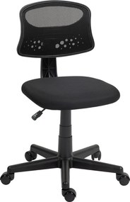 HOMCOM Karfa Nélküli Ergonomikus Irodai Szék Háló Háttámlával Forgó Íróasztali Szék Magasságállító Irodai Szék 120 kg Teherbírással Fekete | Aosom