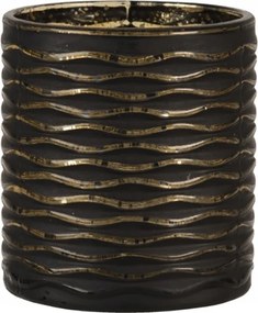 Paulien barna üveg gyertyatartó S 7x8 cm