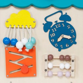 Montessori matató házikó Baby Mix Tevékenységi Tábla kék