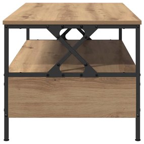 Dohányzóasztal kézműves tölgy 100 x 51 x 45 cm Faanyag