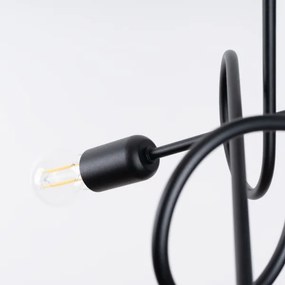 Sollux SL.1434 - Felületre szerelhető csillár  LOOP 3xE27/15W/230V fekete